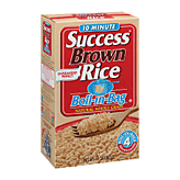 Success Rice Brown Natural Whole Grain Boil-In-Bag 4 Ct Left Picture